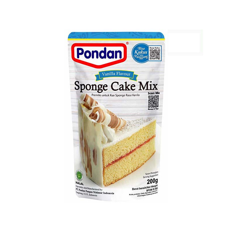 Pondan sponge cake mix