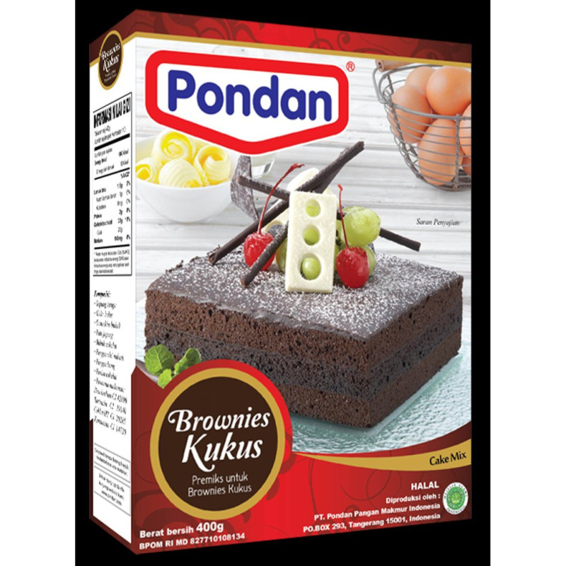 Pondan brownies kukus cokelat keju